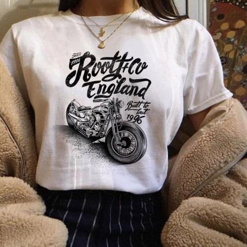 Vintage Car Funny Printing T Shirts Women Harajuku Korean Style Short Sleeves Clothes Female Summer O-neck Top Tees Streetwear