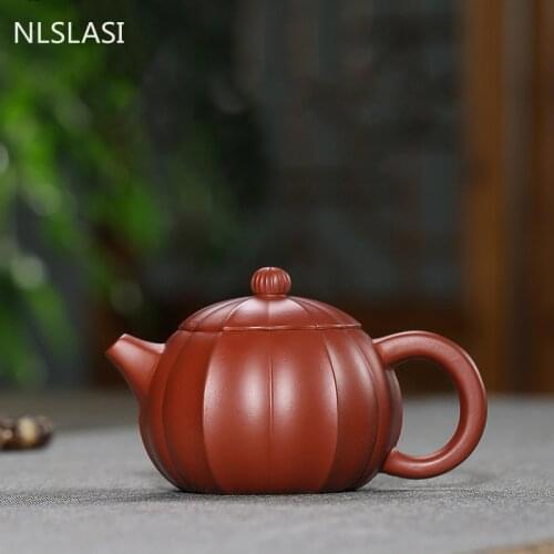 Chinese Yixing tea pot purple clay filter xishi teapots beauty kettle Raw ore Handmade Dahongpao Tea set Tie Guanyin 180ml