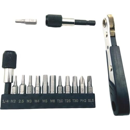 Mountain bike ratchet disc quick wrench T25 plum hexagon 3/4/5/6/8mm combined vehicle repair tool