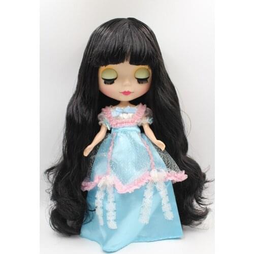 Free Shipping big discount RBL-318M DIY Nude Blyth doll birthday gift for girl 4colour big eye doll with beautiful Hair cute toy