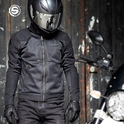 SFK Mens Motorcycle Jacket Summer Breathable/ CE Protection Armor/ Motocross Racing Jacket/ Black Army Green Blue Stylish Cool