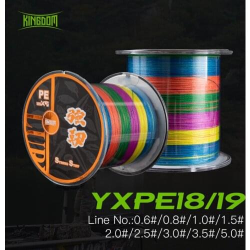 Kingdom Fishing Line 9 Strands Braided Fishing Line Low Memory Tough Rope 300m 500m Smooth 15-65LB Multifilament Fishing Line