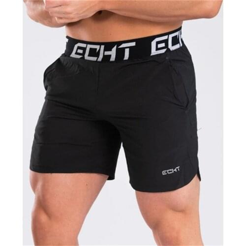 Summer Mens Gym Fitness Shorts Run Jogging Sports Loose Cool Breathable Quick Dry Bodybuilding Sportswear Male Short Pants