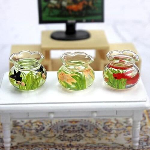 1:6 Scale Dollhouse Miniatures Mini Goldfish Tank Dollhouse Decor Kitchen for Blyth,Barbies,1/6 bjd Dollhouse Toy