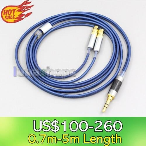 LN004823 Earphone 99% PURE Silver Cable + PEP Insulated For HiFiMan HE400 HE5 HE6 HE300 HE560 HE4 HE500 HE600 Headphone