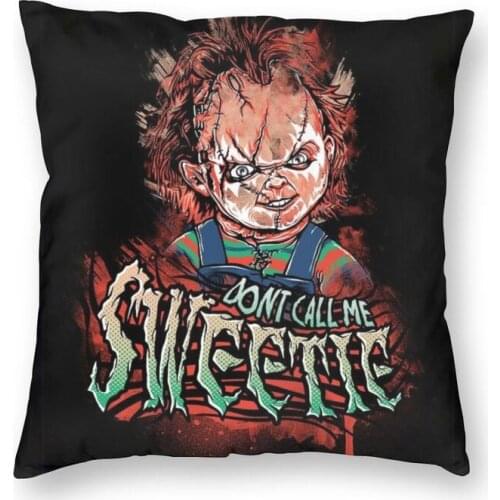 Game Of Chucky Cushion Cover 40x40cm Decoration Printing Childs Play Movie Throw Pillow for Sofa Double Side
