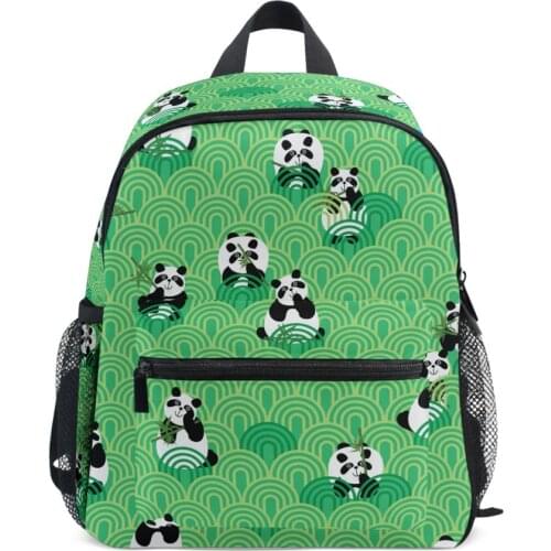 2020 New High quality Cute toddler kids kindergarten school bags Panda Love Green mini backpack new baby boy girl school bag