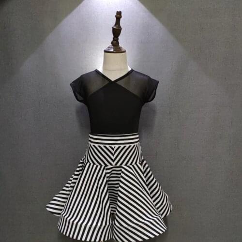 New Arrival Girls Latin Dance Dress Kids Dresses For Girls Cha Cha Flamengo Tango Salsa Dress Competitive Latin Skirt BL1410