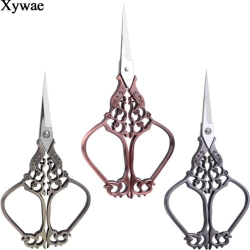 Retro Stainless Steel Sewing Scissors Needlework Vintage Embroidery Scissors Cutting Scissor Tools for Sewing Thread Scissors