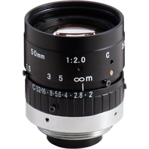 AZURE 2.0 Mega Pixel C-Mount 50mm 2/3" FA / Machine Vision fixed focal length lenses Industrial camera Lens F2.0 manual Iris