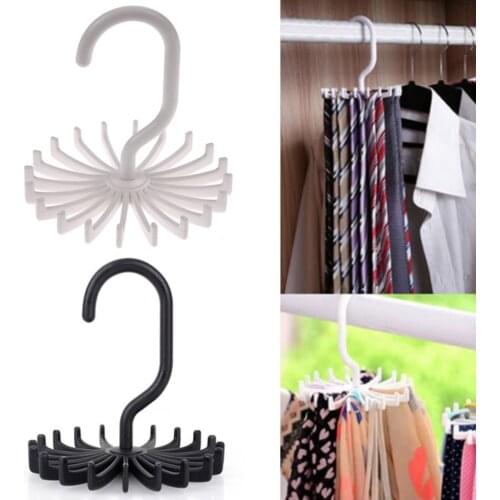 Opknoping Stropdas Houder 20 claw Organisator 360 Graden Roterende Tie Rack Hanger Voor Stropdas Zijden Sjaal Closet organizer