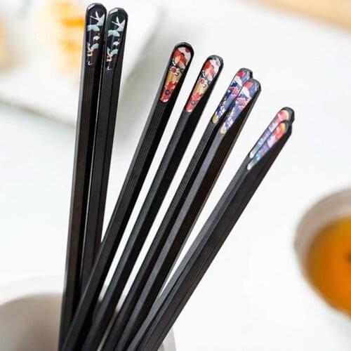Chopsticks Children Set Party Servies палочки для еды с чехлом Household Alloy One Person High value Non-Slip Male Nail Pointed