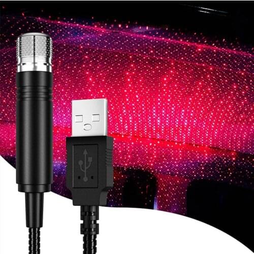 USB LED Car Roof Star Light Interior LED Starry Sky Ceiling For Car Laser Atmosphere Ambient Projector Decoration Night Home