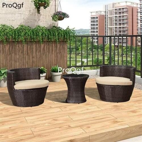 Prodgf 1Pcs A Set Garden Rattan 2 chair and 1 table