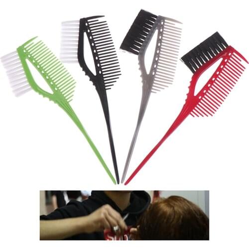 1pcs Pro DIY Hair Dye Coloring Brushes Comb With Brush Barber Salon Tint Hairdressing Styling Double-sided Hair Color Tools