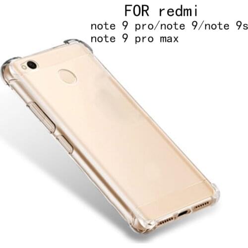Shockproof Silicone For xiaomi redmi note 9 pro case 4corners Thicken Transparent Protection redmi note 9 case Phone Accessories