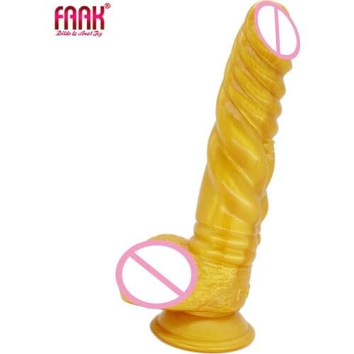 FAAK 2020 animal dinosaur dildo realistic silicone golden penis lesbian flirting female male masturbate sucker anal plug
