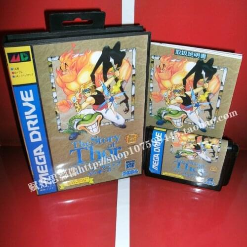 Sega MD game - The story of thor with Box and Manual for 16 bit Sega MD game Cartridge Megadrive Genesis system