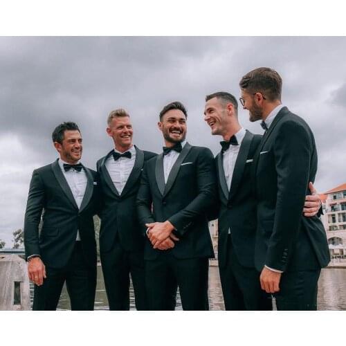 Dark Green Men Suits Shawl Lapel Two Piece One Button Custom Made Wedding Groom Tuxedos