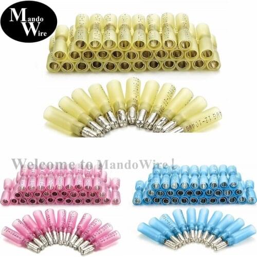 100PCS 200PCS Heat Shrink Bullet Connectors -Female & Male Spade Connectors, Waterproof Crimp Connector Wire Splice Terminals