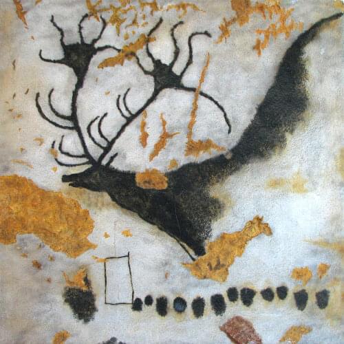 Amazing Lascaux Cave Paintings Megaloceros Giant Deer Canvas Painting 17000 Years Art Work Print Famous World Heritage Decor