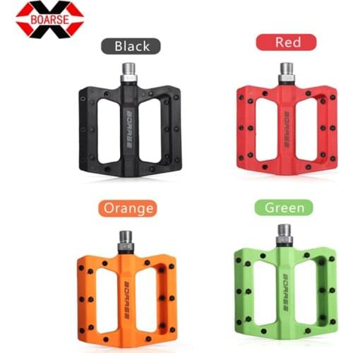 BOARSE Bicycle Pedals Nylon Fiber Ultralight Non-slip MTB Bmx Bike Pedals Road Bike Bearing Pedals Cycling Parts Four Colors