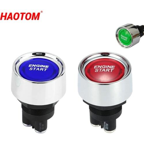 Universal DC 12V 50A Car Switch Engine Start Starter Switch Racing Illuminated Push Button Touch Momentary Reset Red Blue Green