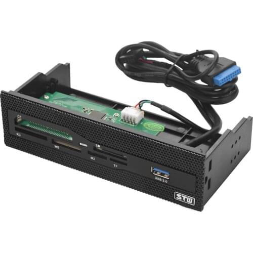 STW 3061 Card Reader 5.25 inch Internal Multi-Function Dashboard Front Panel USB3.0 Port CF XD MS M2 TF SD smart card reader