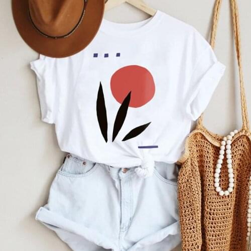 Women Cartoon Plant 2021 Short Sleeve 90s Fashion Ladies Summer Lady Print Tee Graphic T Top Female Tshirts Clothes T-Shirt
