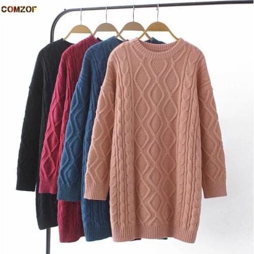 High Quality Women Pullover Sweaters Long Sleeve Korean Autumn Winter Knitted Tops Clothing Plus Size 4XL кардиган женский