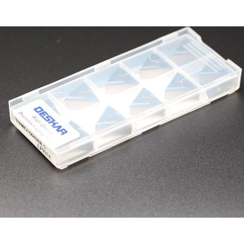 10PCS DESKAR TNMG160404R-S LF9218 TNMG160408L-S LF9218 Turning Tools Carbide Inserts lathe cutting Tool machining steel parts