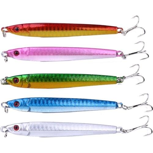 10pcs Fishing Lure 30g Metal Jigging Cast Iron Artificial Fishing Hooks Hard Spoon Metal Jig