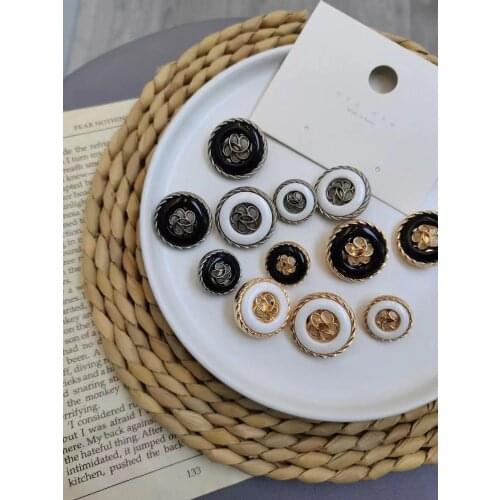 10PCS Gold Metal Buttons Decor Button Sewing Garment Accessories Clothing needlework Button Sewing on Clothes Suit