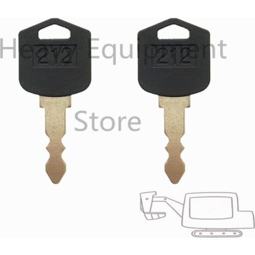 2 PCS 212 D554212 Ignition Key fit For Various Doosan & Daewoo Forklift Models