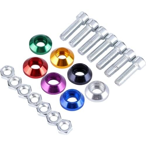 20PC 24mm aluminum alloy Fender Bumper Engine Dress Up Washer Bolts Screw Kit Dropship