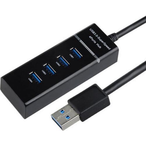 4-Port USB 3.0 Hub USB3.0 USB Splitter Super Speed, Built-in LED Indicator for Desktop PC Laptop Support Windows 7/Vista/XP