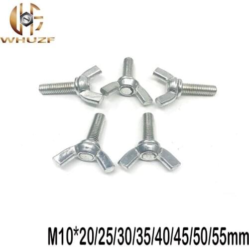 5pcs M10 Grade4.8 Butterfly Bolt Fastener Twist Wing Screw Claw Thumb Blots 304 Stainless steel M10*20/25/30/35/40/45/50/55mm