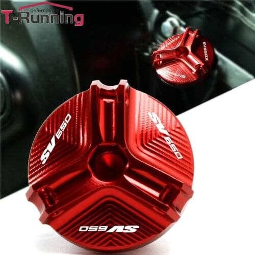 Oil Filter Cap For SUZUKI SV650 SV650X SV 650 X/S/A Motorcycle Accessories CNC Engine Oil Drain Plug Oil Filler Cover Screw