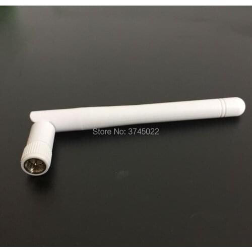 10pcs Sma Male Antenna Gain 2-3 Dbi 2400-2500MHz 2.4g Wifi White Rubber Antenne 10.8cm