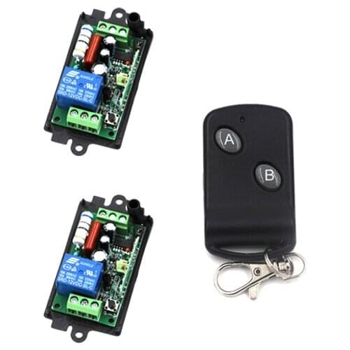 AC110V 220V 10A 1CH Wireless Remote Control Switch 220V 10A 1CH Relay and AB Button Controller SKU: 5406