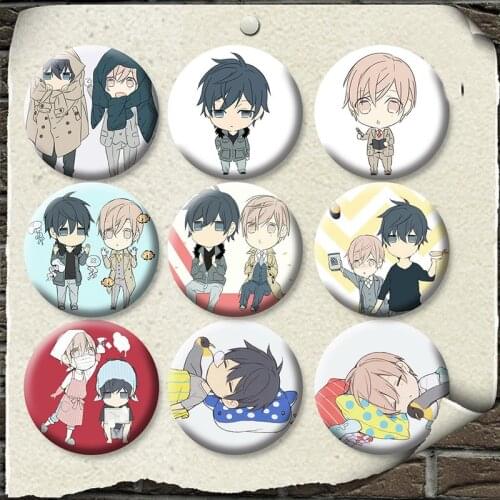 9pcs/set 58MM Rotten Girl BL fujoshi Takarai RihitoTen Count 10 Count tadaomi shirotani Kurose Brooch Badge Bag Gift Boy Love