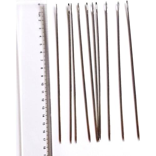 10 pcs/lot 17.5cm long big eye needles white Needles for hand sewing nets Craft Knitting embroidery Tool DIY needlework plus