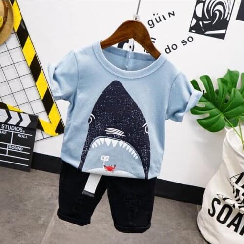 2020 summer Boy causal t-shirt + shorts two-piece flower boys clothing baby boy sets childrens set kids ports suits 21