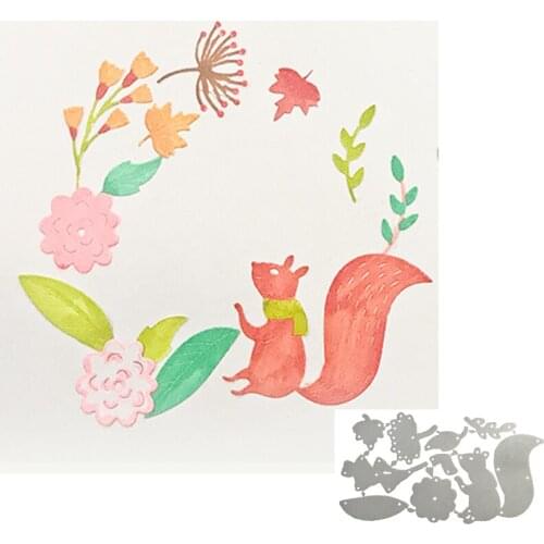 Little Fox Flower leaves Metal Cutting Dies Mold Scrapbook Craft Mold Template Embossing Paper Mold Making New