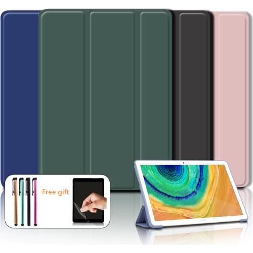 For HuaWei MatePad 10.4 Case2020 BAH3-W09/AL00 Soft Silicone Cover Mate Pad 10.4"Holster/Smart Sleep Wake Funda Capa+film+pen