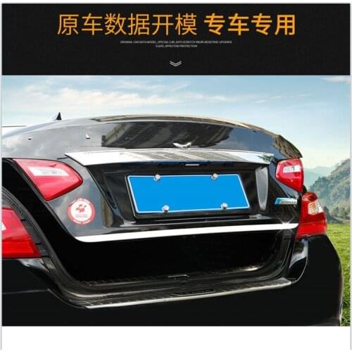Car Rear Trunk Cover Tail Gate Trim Fit For Nissan Altima Teana L33 Sedan 2013-2017 High Quality stainless steel Chrome Plated