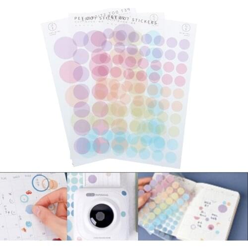 Dot Sticker Round Label Self Adhesive Sealing Scrapbooking Decor Supply PET