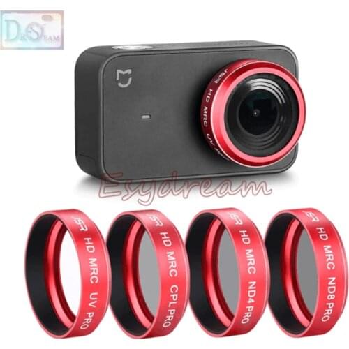 Neutral Density ND4 + ND8 + CPL + MCUV Ultraviolet Polarizer Lens Filter Kit for Xiaomi Mi Mijia 4K Mini Sport Action Camera