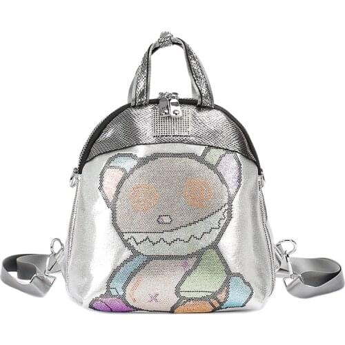 New Brand Woman Backpacks Soft PU Leather Teenage Girls School Bags Fashion Diamond Shoulder Bags Female High Quality Travel Bag