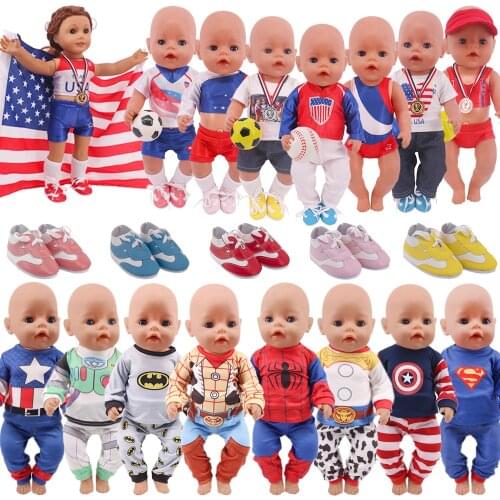 Reborn Doll Clothes Football Sneakers Doll Shoes Cool Stuff Fit 18 Inch American girl`s&43Cm Baby New Born Reborn Doll Girl Toys